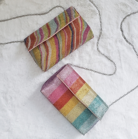 Wavy Rhinestone Clutch - Picture 6 of 7